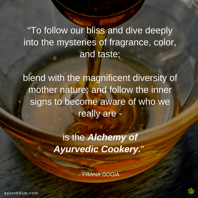 ayurveda quote cookery