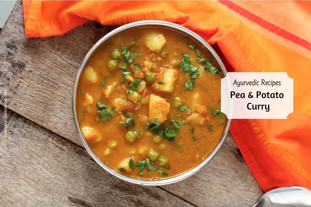 Potato And Pea Curry: An Excellent Kapha-Pacifying Recipe